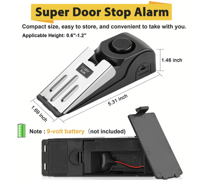 Portable Wireless Alarm Door Stopper