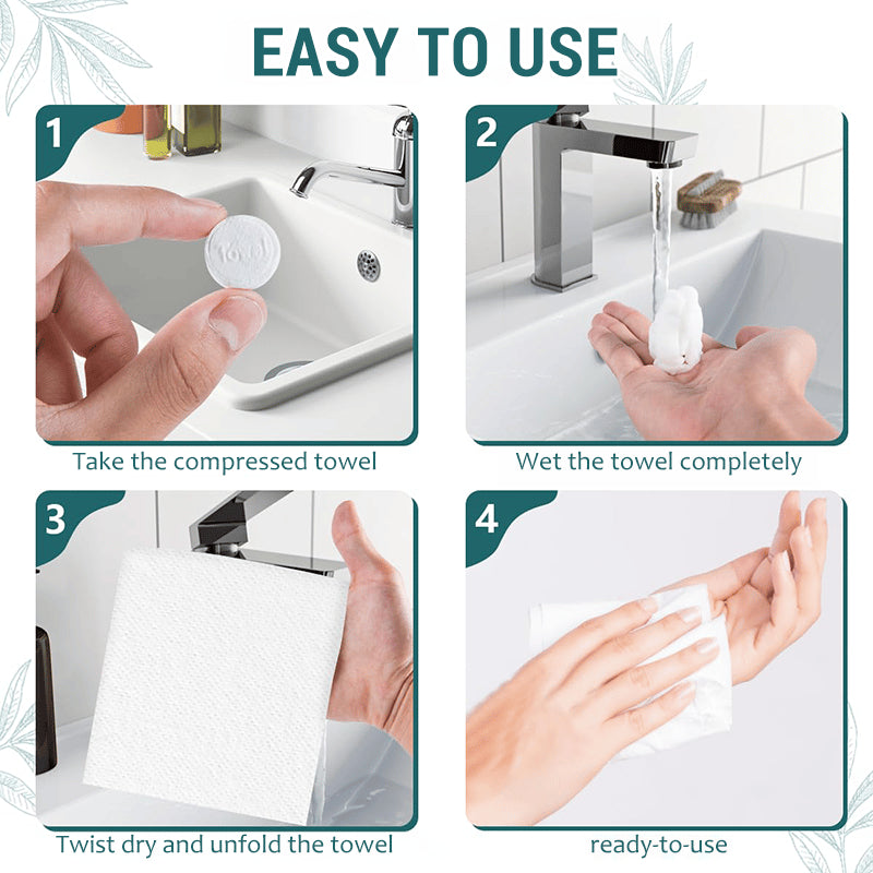🏆Flash Sale⚡50K+ SOLD!💥✨Compressed Towel Tablets - 142% high-quality pure cotton