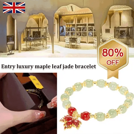 Luxury maple leaf jade bracelet