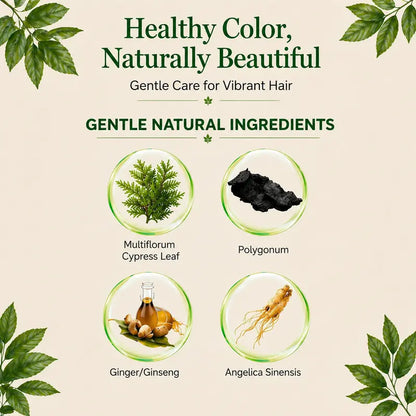 Home Use Integrated Comb Hair Dye Cream – Plant Essence Formula Long-Lasting Fade-Resistant Color