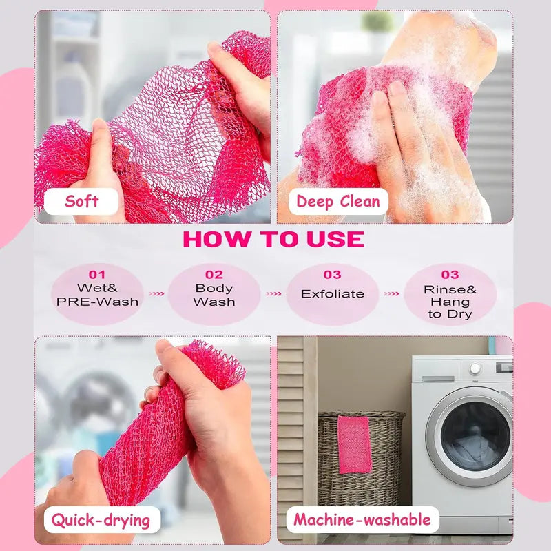 Exfoliating Net Sponge, Ethically Sourced from Nigeria Bath Sponge, Smooth Skin Bath Sponge Shower