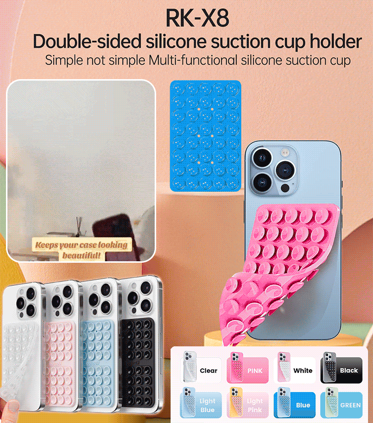 24 silicone phone suction cup stickers
