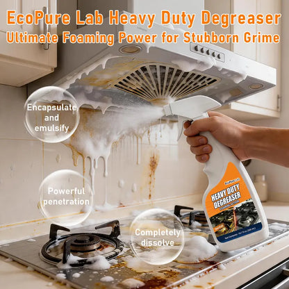Heavy Duty Degreaser – Powerful Kitchen Degreaser Spray, Grease Remover for Stove, Oven, Range Hood & Grill – Removes Tough Oil, Burnt Grease & Stains Fast – No Residue, Non-Toxic Enzyme Cleaner