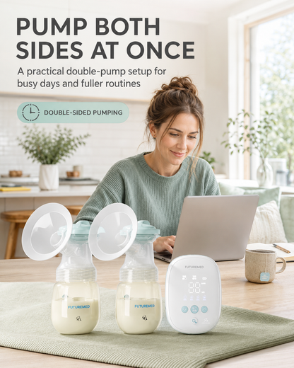 FUTUREMED Double Electric Breast Pump – 4 Smart Modes