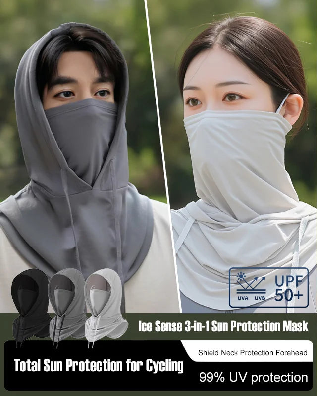 Ice Silk Face Mask Hat Combo