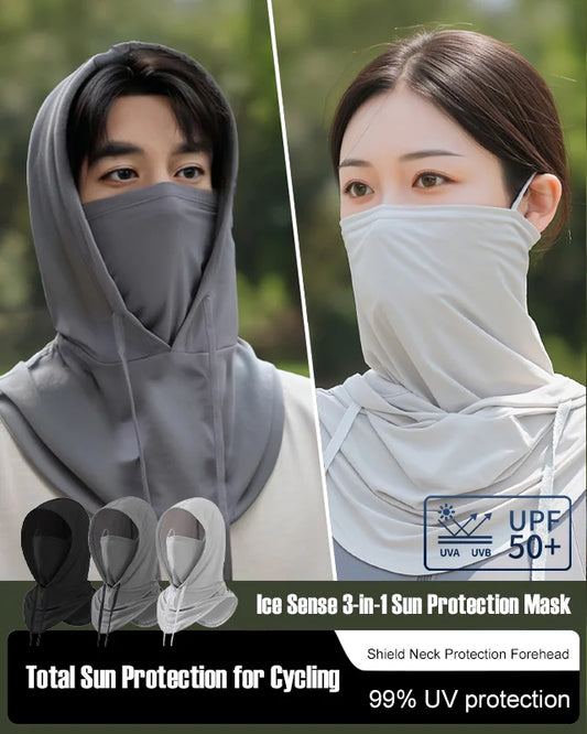 Ice Silk Face Mask Hat Combo