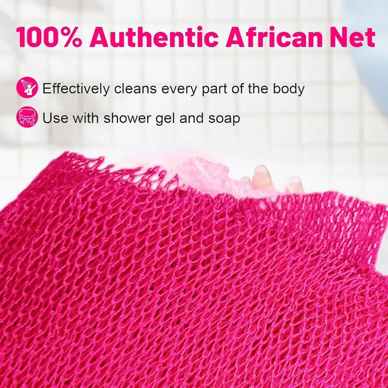 Exfoliating Net Sponge, Ethically Sourced from Nigeria Bath Sponge, Smooth Skin Bath Sponge Shower