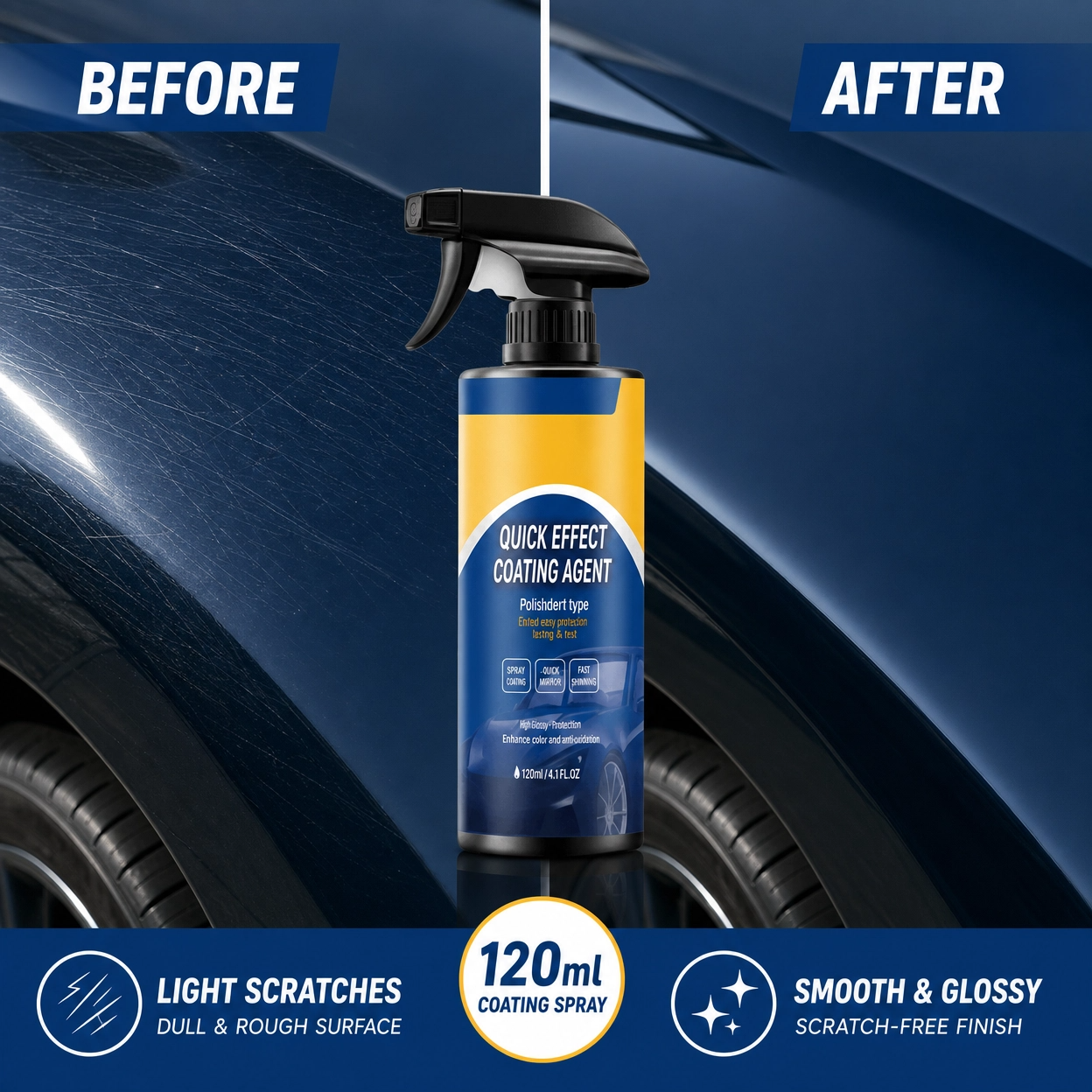 2026NEW✨Hot Sale🔥Quick Effect Car Coating Spray