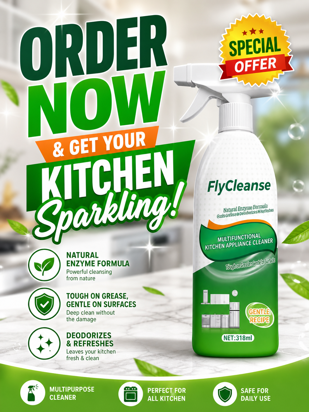 FlyCleanse All-Purpose Instant Cleaner (318ml)