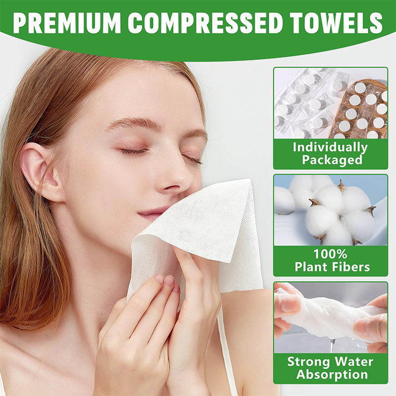 🏆Flash Sale⚡50K+ SOLD!💥✨Compressed Towel Tablets - 142% high-quality pure cotton