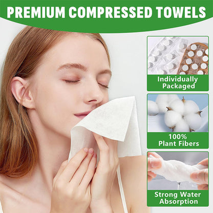 🏆Flash Sale⚡50K+ SOLD!💥✨Compressed Towel Tablets - 142% high-quality pure cotton